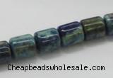 CCS55 16 inches 10*12mm cylinder dyed chrysocolla gemstone beads