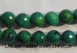 CCS603 15.5 inches 10mm faceted round dyed chrysocolla gemstone beads