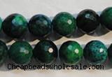 CCS604 15.5 inches 12mm faceted round dyed chrysocolla gemstone beads