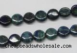 CCS62 16 inches 8mm flat round dyed chrysocolla gemstone beads