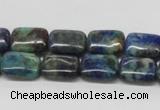 CCS67 16 inches 10*14mm rectangle dyed chrysocolla gemstone beads