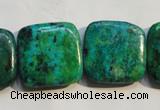 CCS673 15.5 inches 22*22mm square dyed chrysocolla gemstone beads