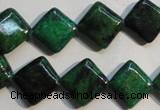 CCS681 15.5 inches 12*12mm diamond dyed chrysocolla gemstone beads