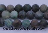 CCS761 15.5 inches 6mm round matte natural chrysocolla beads