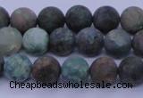 CCS762 15.5 inches 8mm round matte natural chrysocolla beads