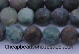 CCS763 15.5 inches 10mm round matte natural chrysocolla beads