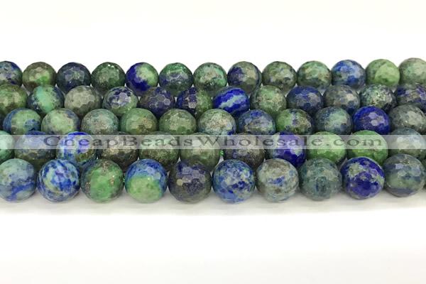 CCS921 15 inches 8mm faceted round chrysocolla beads wholesale