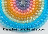 CCT01 Different color 10mm faceted round cat eye beads Wholesale