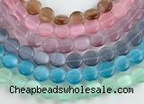 CCT04 10mm different color coin shape cats eye beads Wholesale