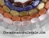 CCT07 14 inches 9*16mm faceted brick cats eye beads Wholesale