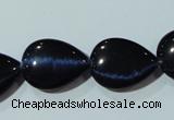 CCT1000 15 inches 13*18mm flat teardrop cats eye beads wholesale