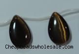 CCT1033 Top-drilled 14*22mm flat teardrop cats eye beads wholesale