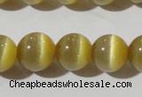 CCT1376 15 inches 7mm round cats eye beads wholesale