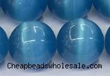 CCT1473 15 inches 14mm round cats eye beads