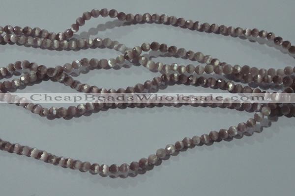 CCT312 15 inches 4mm faceted round cats eye beads wholesale