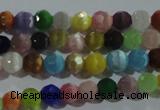 CCT318 15 inches 4mm faceted round cats eye beads wholesale