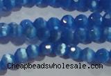 CCT326 15 inches 4mm faceted round cats eye beads wholesale