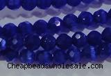 CCT327 15 inches 4mm faceted round cats eye beads wholesale