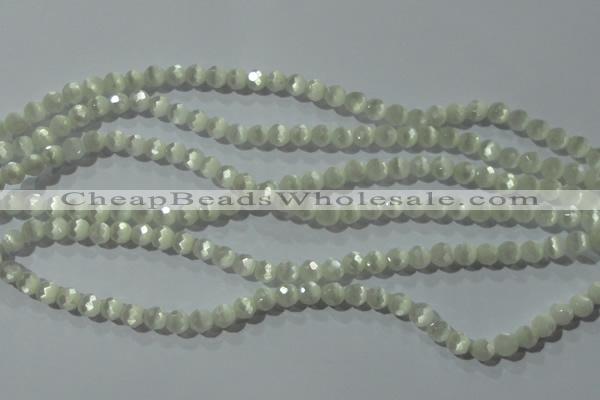 CCT341 15 inches 5mm faceted round cats eye beads wholesale