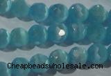 CCT361 15 inches 6mm faceted round cats eye beads wholesale