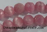 CCT372 15 inches 8mm faceted round cats eye beads wholesale