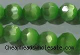 CCT379 15 inches 8mm faceted round cats eye beads wholesale