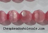 CCT391 15 inches 10mm faceted round cats eye beads wholesale