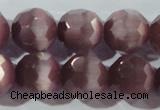 CCT396 15 inches 10mm faceted round cats eye beads wholesale