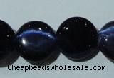 CCT528 15 inches 10mm flat round cats eye beads wholesale