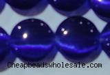 CCT551 15 inches 12mm flat round cats eye beads wholesale