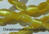 CCT606 15 inches 4*6mm oval cats eye beads wholesale