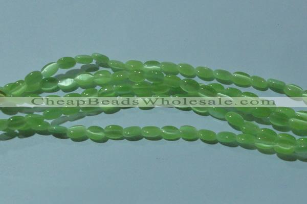 CCT609 15 inches 4*6mm oval cats eye beads wholesale