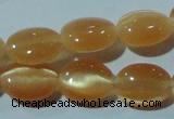 CCT636 15 inches 6*8mm oval cats eye beads wholesale