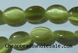 CCT646 15 inches 6*8mm oval cats eye beads wholesale