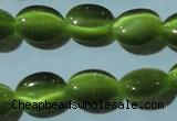 CCT648 15 inches 6*8mm oval cats eye beads wholesale