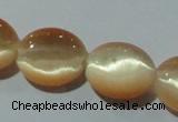 CCT667 15 inches 8*10mm oval cats eye beads wholesale