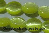 CCT669 15 inches 8*10mm oval cats eye beads wholesale