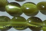 CCT672 15 inches 8*10mm oval cats eye beads wholesale