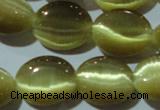 CCT673 15 inches 8*10mm oval cats eye beads wholesale