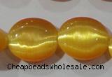 CCT697 15 inches 10*12mm oval cats eye beads wholesale