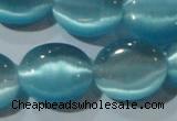 CCT701 15 inches 10*12mm oval cats eye beads wholesale