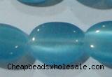 CCT752 15 inches 11*15mm oval cats eye beads wholesale