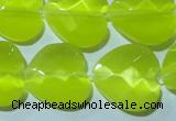 CCT990 15 inches 18*18mm faceted heart cats eye beads wholesale