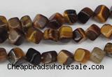 CCU104 15.5 inches 6*6mm cube yellow tiger eye beads wholesale