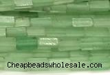 CCU1087 15 inches 2*4mm cuboid green aventurine jade beads