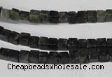 CCU11 15.5 inches 4*4mm cube ruby zoisite beads wholesale