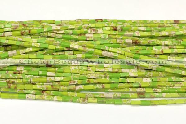 CCU1124 15 inches 2*4mm cuboid imitation sea sediment jasper beads