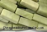 CCU1136 15 inches 4*13mm cuboid olive jade beads