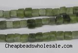 CCU28 15.5 inches 5*5mm cube Canadian jade beads wholesale