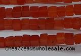 CCU305 15.5 inches 4*4mm cube red agate beads wholesale